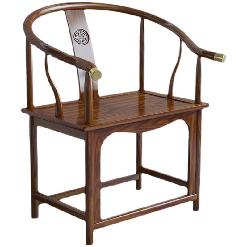 Master Chair Solid Wood Armchair Three-Piece Tea Chair Single Chair Chinese Armchair Tai Shi Chair Official Hat Chair Home Backrest Chair