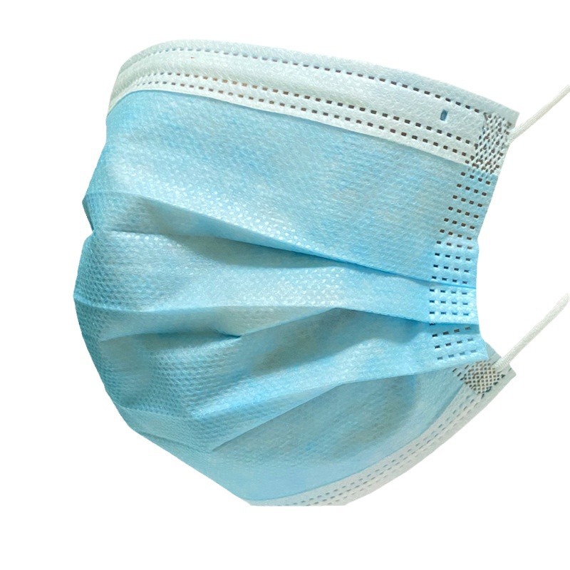 Children's Disposable Masks Printed with Three-Layer Blue and White Patterns for Students, Kidsren's Masks in Stock