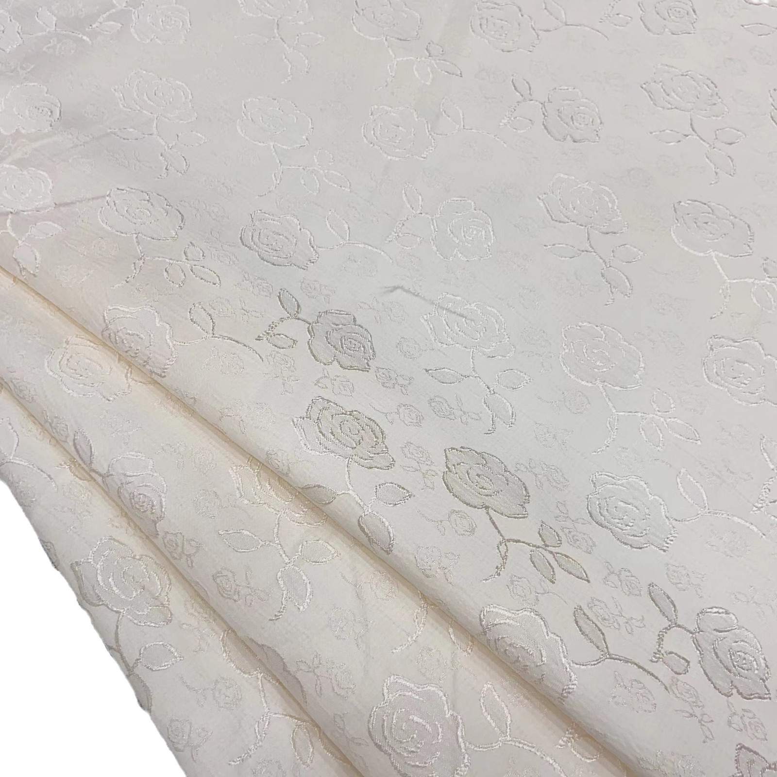 Embossed Rose Shiny Jacquard Fabric Women's and Children's Dress New Chinese-Style Cheongsam Suit Embossed Jacquard