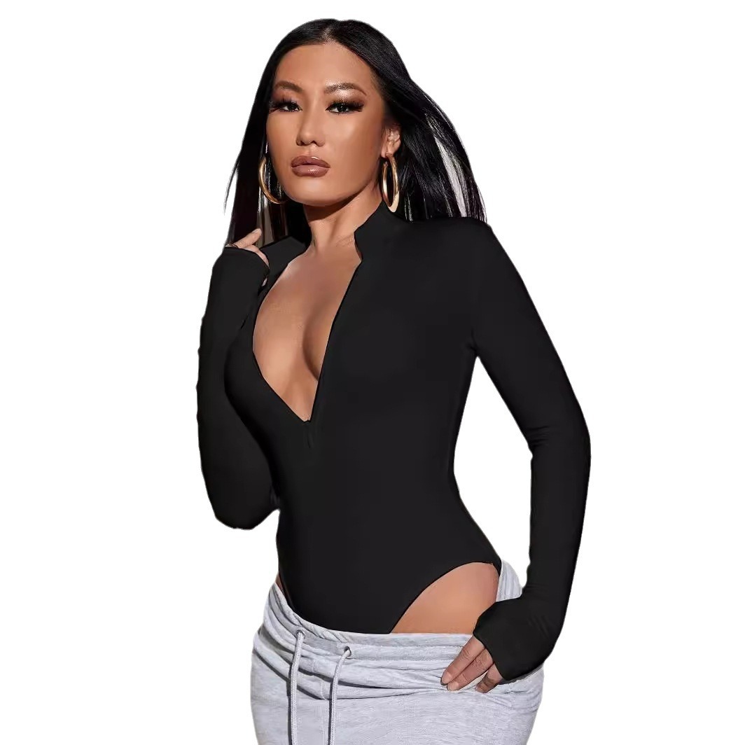 New 2024 sexy one-piece women's triangle T-shaped one-piece tights seamless elastic soft sports body clothes