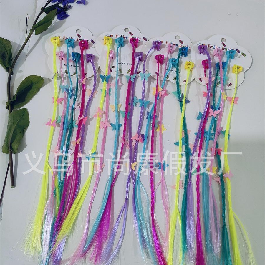 Children's New Colorful Hair Clips for Braiding, Cute Baby Hair Styling Tool, Butterfly Heart Wig Braids, Performance Dreadlocks