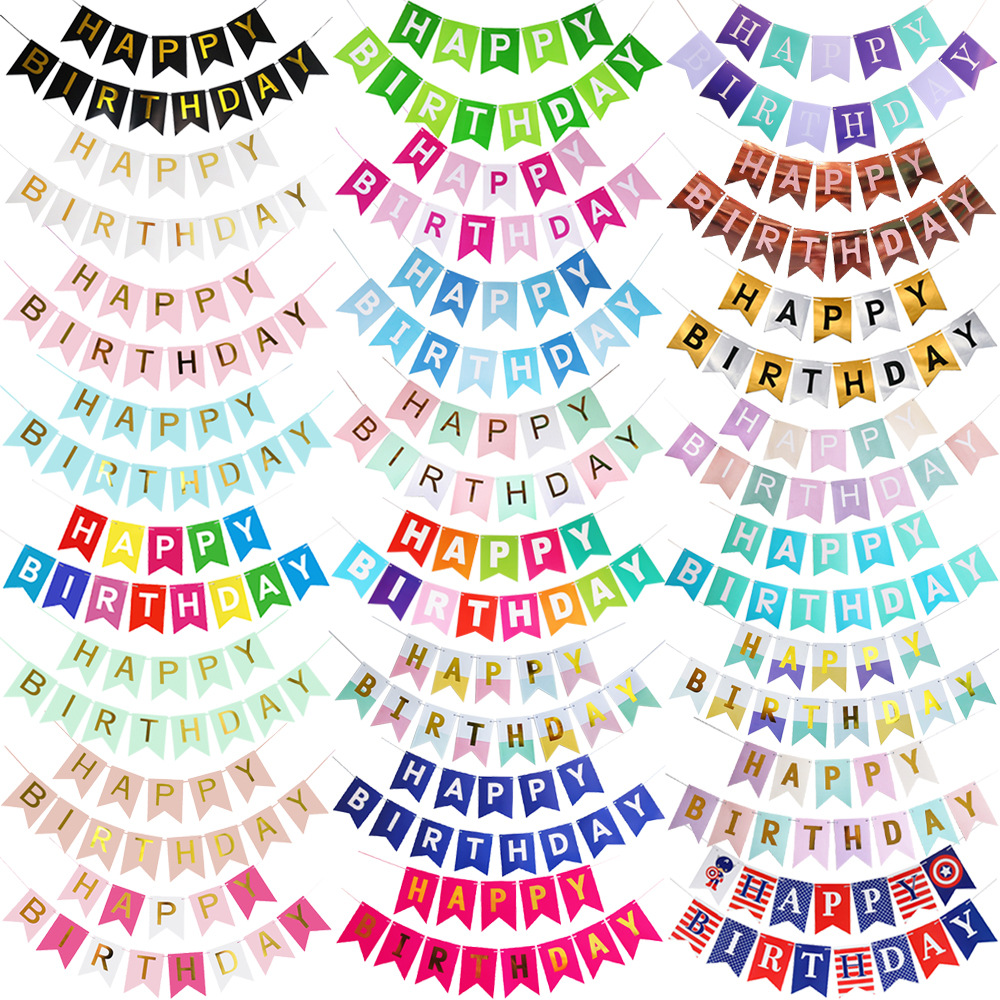 Гирлянда с фольгой в виде хвоста рыбы С Днем Рождения Праздничное украшение