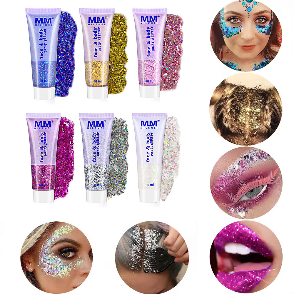 Лицо и тело вечеринка блестки гель блестки для лица тела губ глаза сцена макияжа