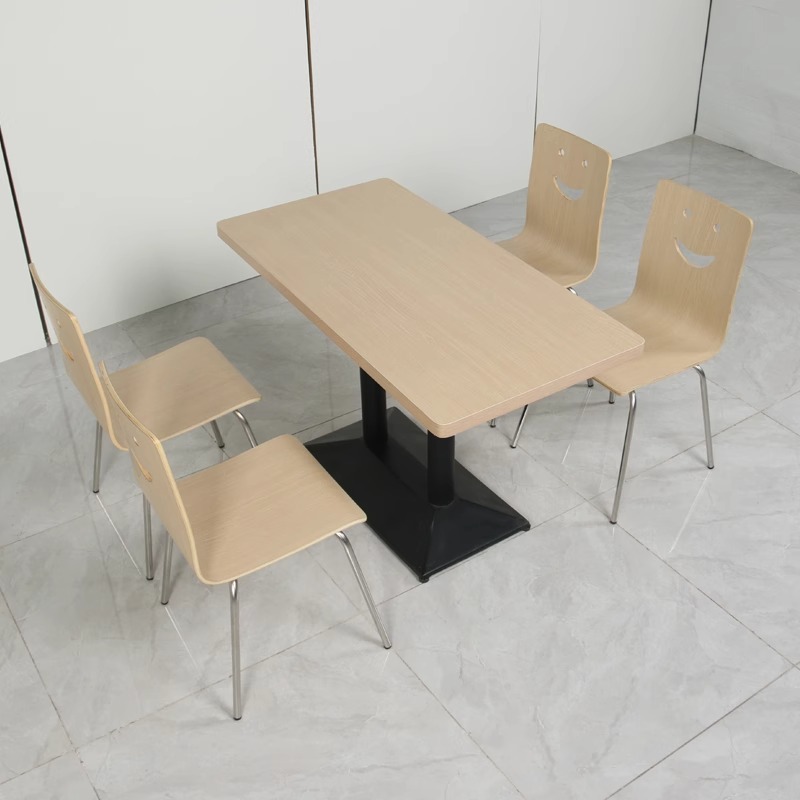 KFC hamburger shop milk tea noodle shop restaurant table and chair snack bar fast food table and chair combination 4-seat economy