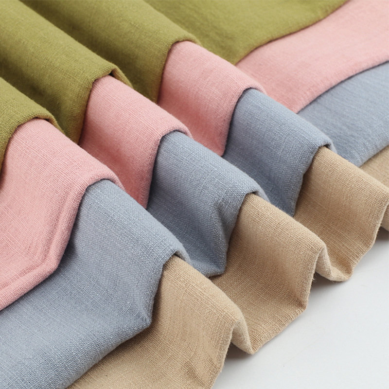 8 sticks bamboo sand wash ramie fabric retro distressed pants coat men's and women's cotton fabric ramie fabric