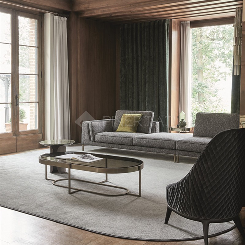 Nordic Metal Marble Coffee Table Corner Table Simple Modern Designer Model Room Oval Living Room Tea Table Side Table