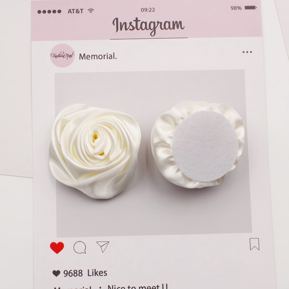 Hot 5.5CM Korean-style satin silk rose stereo flower bud diy hand-held flower jewelry cloth flower clothing accessories