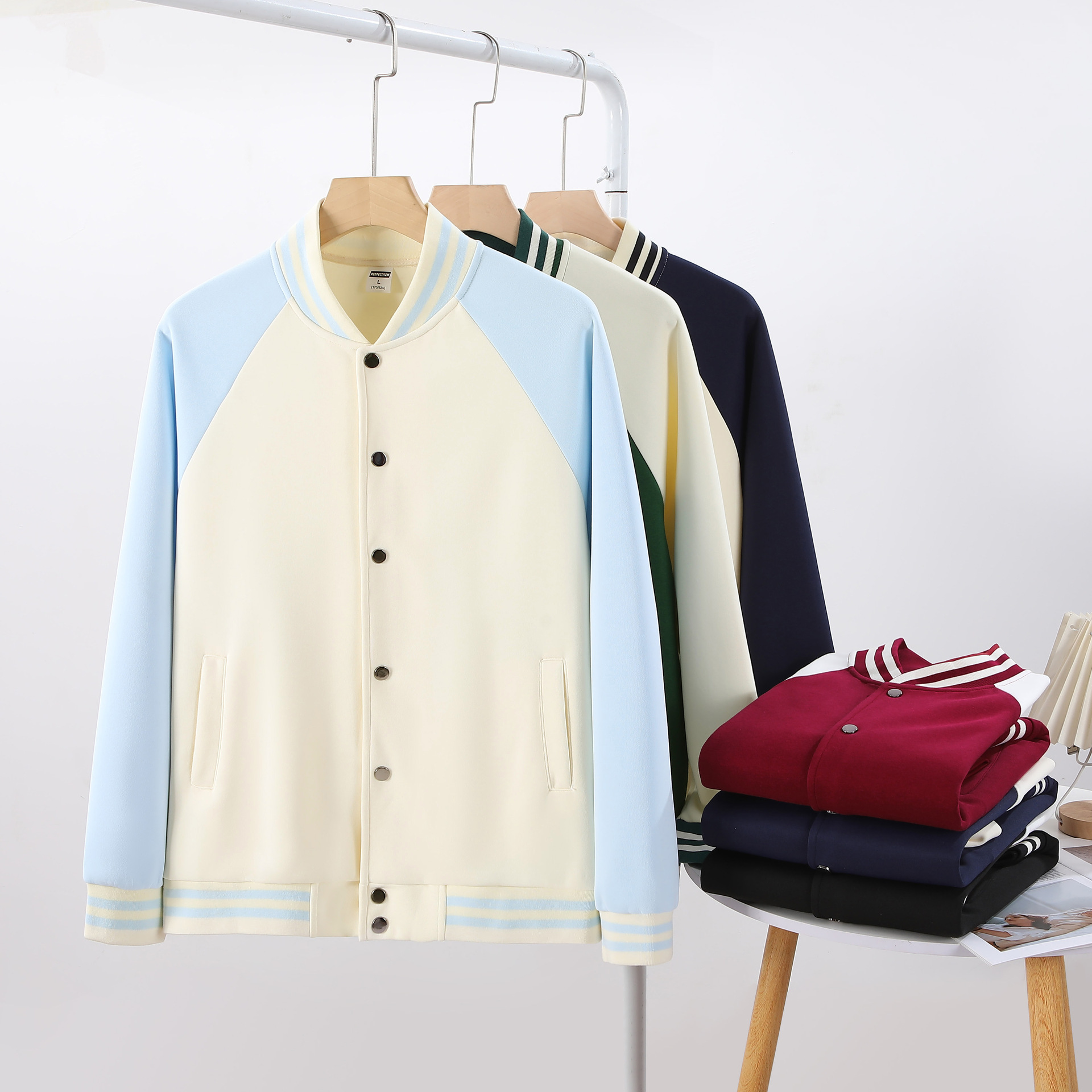 Baseball uniform custom logo sweater training institution tooling long sleeve coat student class uniform enterprise work uniform embroidery