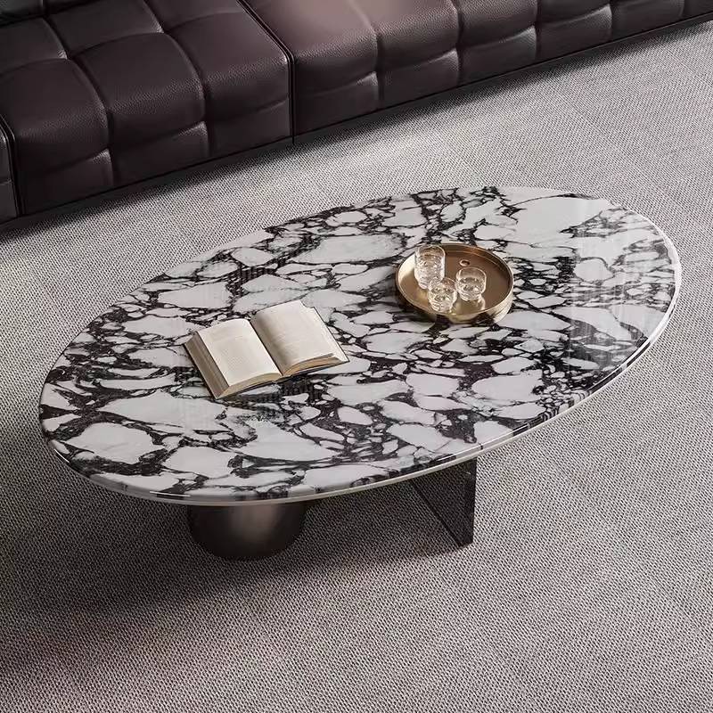 Marble Coffee Table Living Room Small Apartment Home Acrylic Coffee Table 2025 New High-end Light Luxury Coffee Table