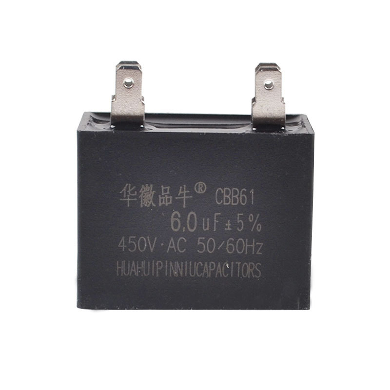 Air Conditioner Outdoor Fan Capacitor Cbb61 1.5/2/2.5/3/4/5/6Uf450V Air Conditioner Insert Capacitor Accessories