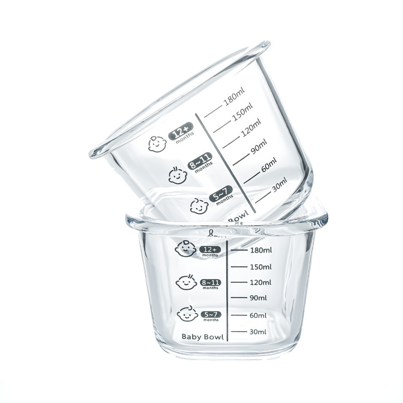 Glass Baby Food Container with Scale for Feeding, Sealed Jar for Infants, Freezer Storage, Tableware, Feeding Preservation Box, Food Box