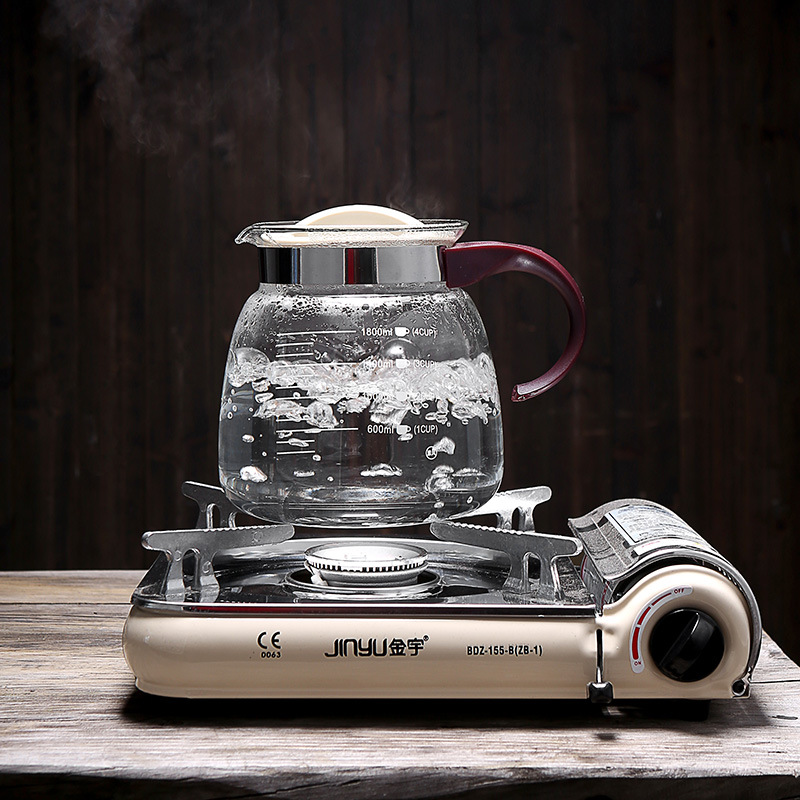 Чайник из стекла Yafeng, подогреваемый, с фильтром для горячего чая и кофе