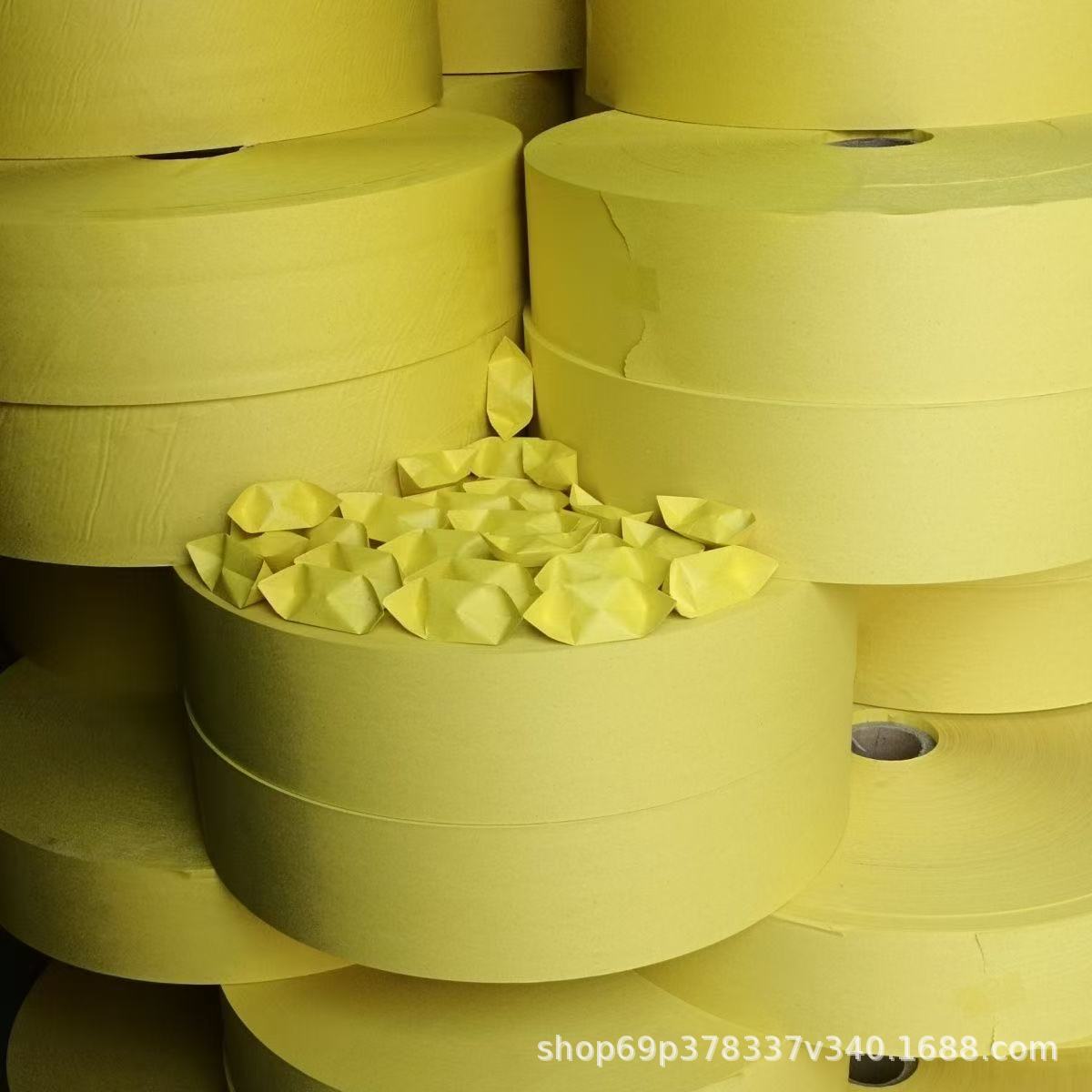 Yellow Paper Ingots, Solid Color, No Film, No Odor, Multi-Size Factory Direct Sales Semi-Finished Folding Paper with Bags