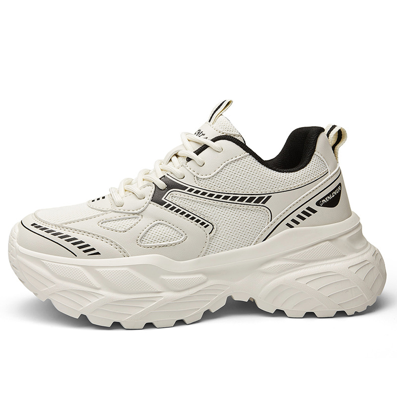 Four Seasons Bubao Dad Shoes Women's Electric Pulse Massage Magnetic Shock Shoes Thick Sole Heightening Women's Sports Shoes Lightweight Korean Version