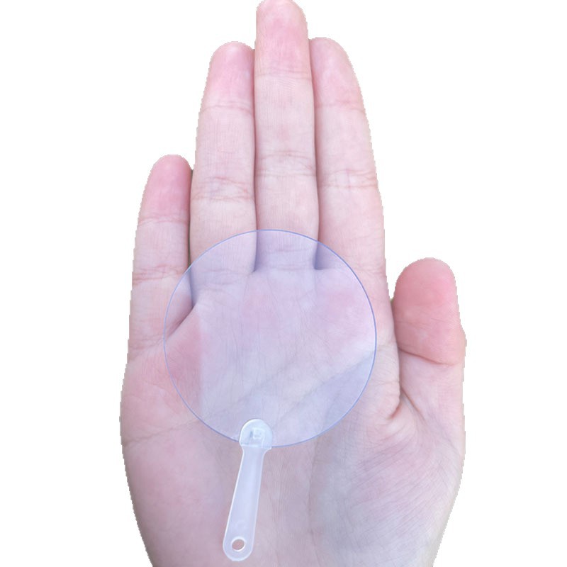 Guka Sticker mini Transparent Fan Blank mini Baby with Small Fan for Kidsren Kindergarten diy Handmade Painting