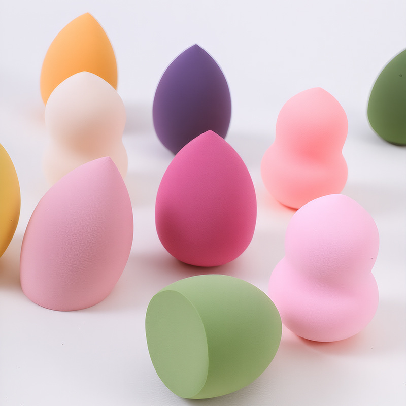 Wholesale beauty makeup eggs powder puff non-latex makeup eggs dry and wet dual-use do not eat powder water droplets gourd-shaped makeup sponge eggs
