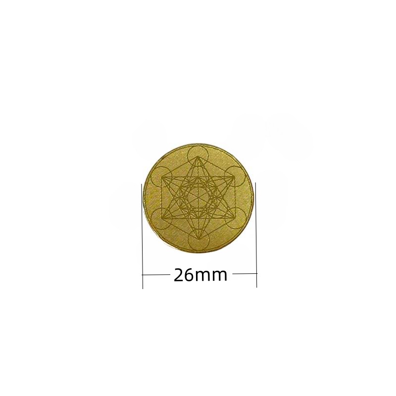 5G EMF Protection Anti radia 24k gold terahertz round hexagonal anti-radiation mobile phone sticker