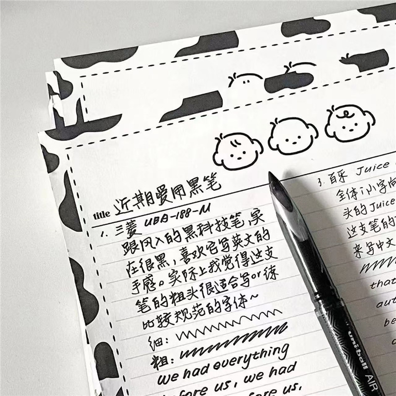 B5 Milk Puppy Photo Paper Cute Three Small Photo Paper Tearable Huge Thick Notebook for College Students Super Thick