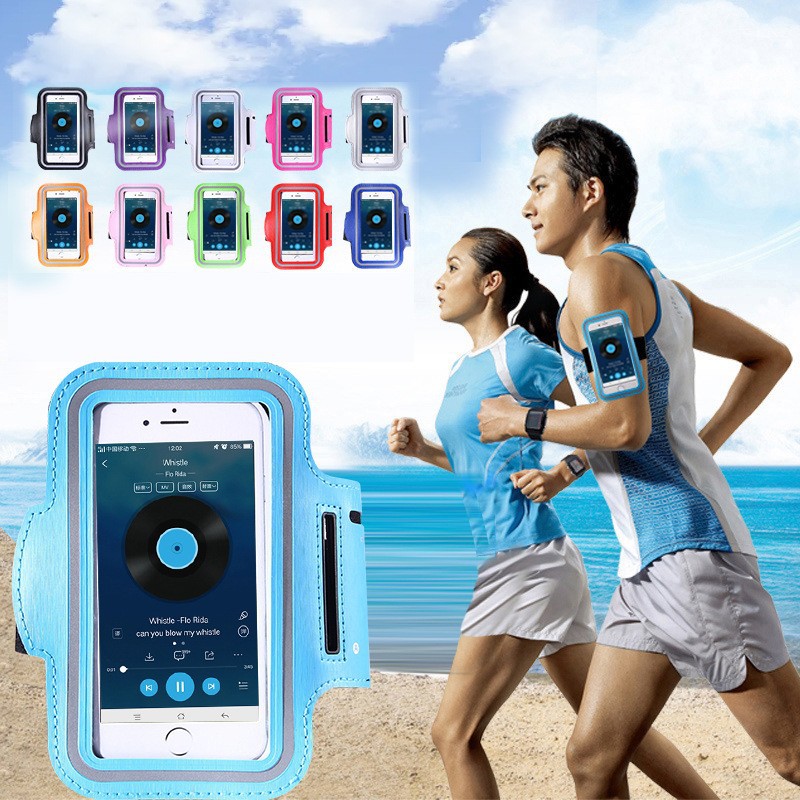 Outdoor Sports Mobile Phone Arm Bag Men's and Women's Fitness Wrist Running Mobile Phone Case Waterproof Multifunctional Convenient Touch Screen Arm Belt