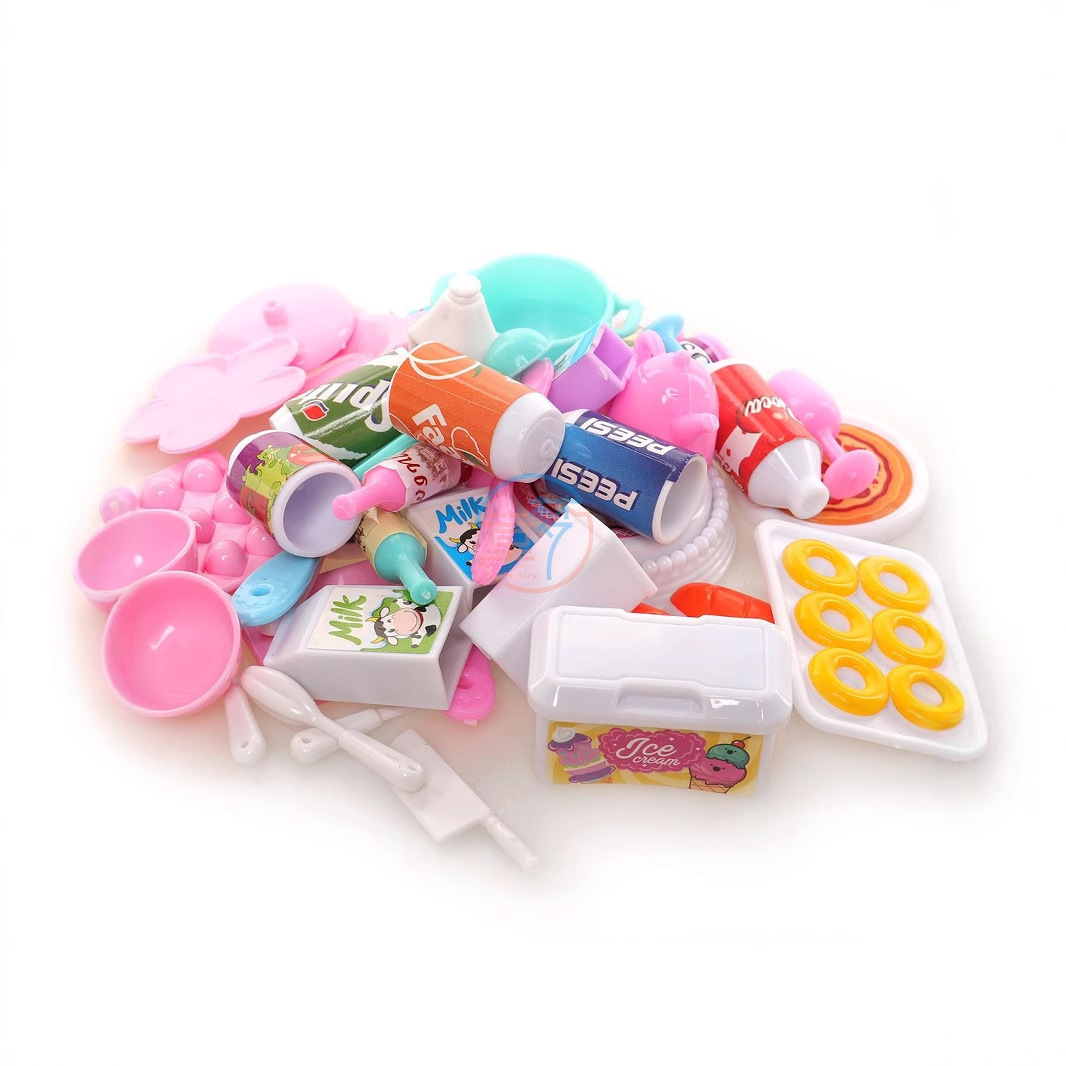 Cross-Border Export Play House Kitchen Toy Set Barbie Doll Toy Food 43-Piece Set Wine Glass Tableware