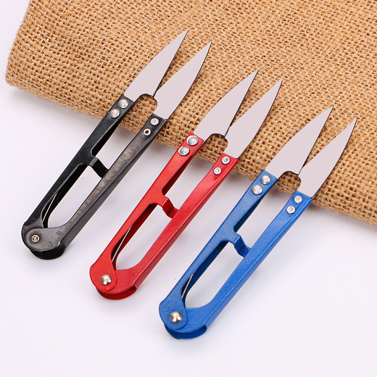 V-shaped iron gauze scissors manufacturers cross-stitch thread trimming thread cutting fishing thread cutting single home sewing small scissors