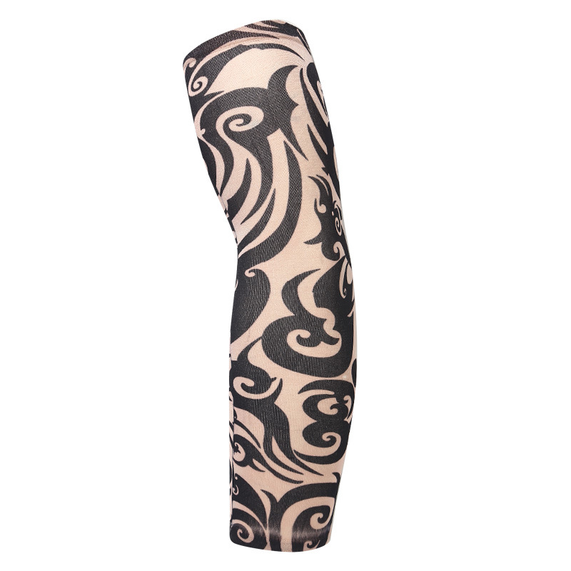 Cross-Border Wholesale Tattoo Sleeves Flower Arm Sleeves Tattoo Men's and Women's Sleeves Summer Cycling and Driving Sun Protection Arm Sleeves Hand Sleeves