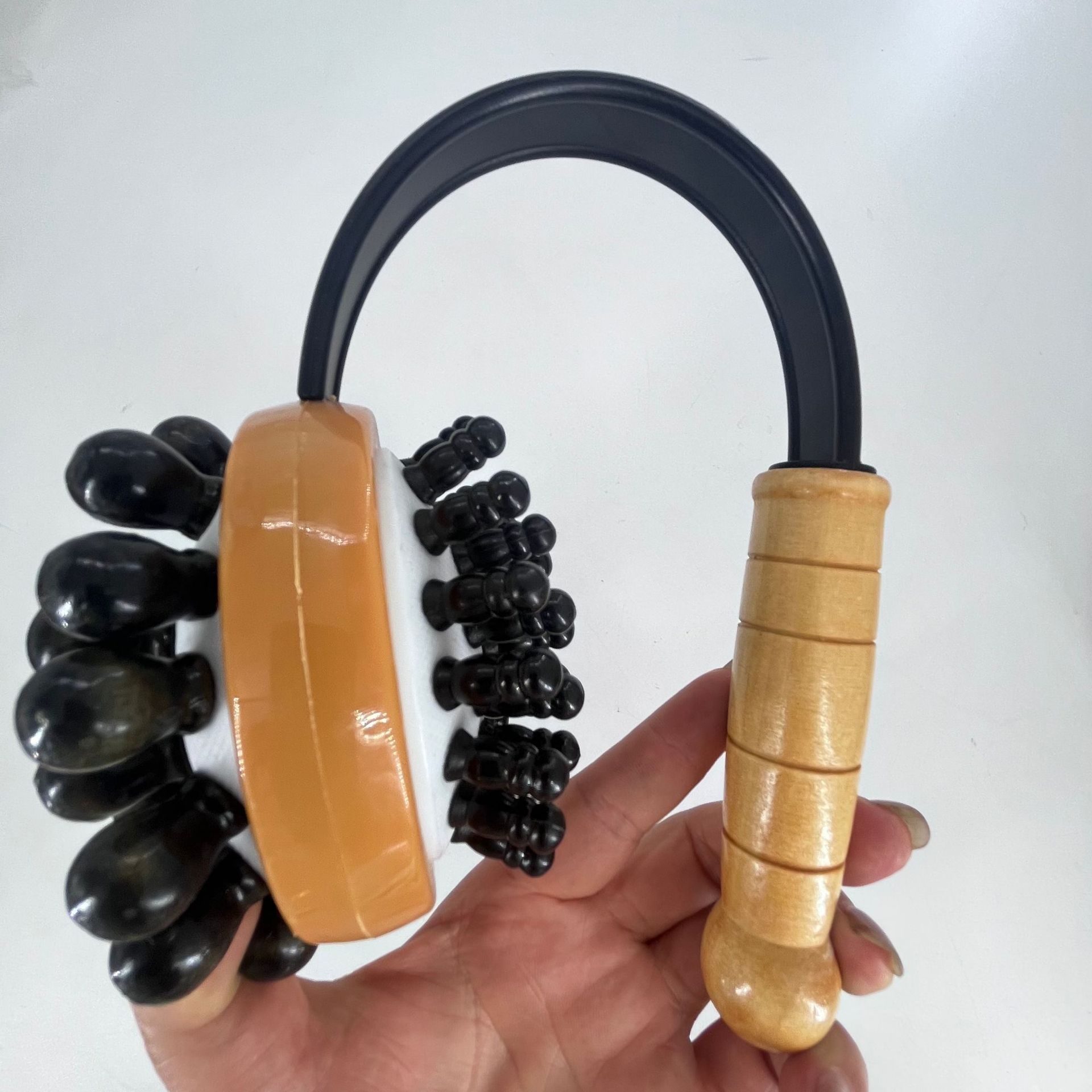 Factory Direct Sales Multifunctional Meridian Tapping Back Hammer with Wooden Handle, Round Head Hammer, Back Hammer Artifact, Hammering