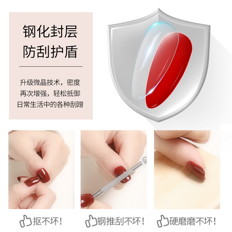 Nail Salon Special Nail Polish Glue Removable Base Glue Frosted Seal Layer Tempered No-Wash Reinforced Glue Set Long-Lasting Functional Glue