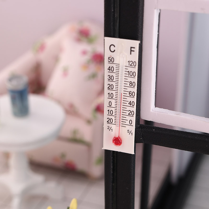 Miniature food play simulation mini measurable thermometer pocket model 1:12 points doll house scene dollhouse