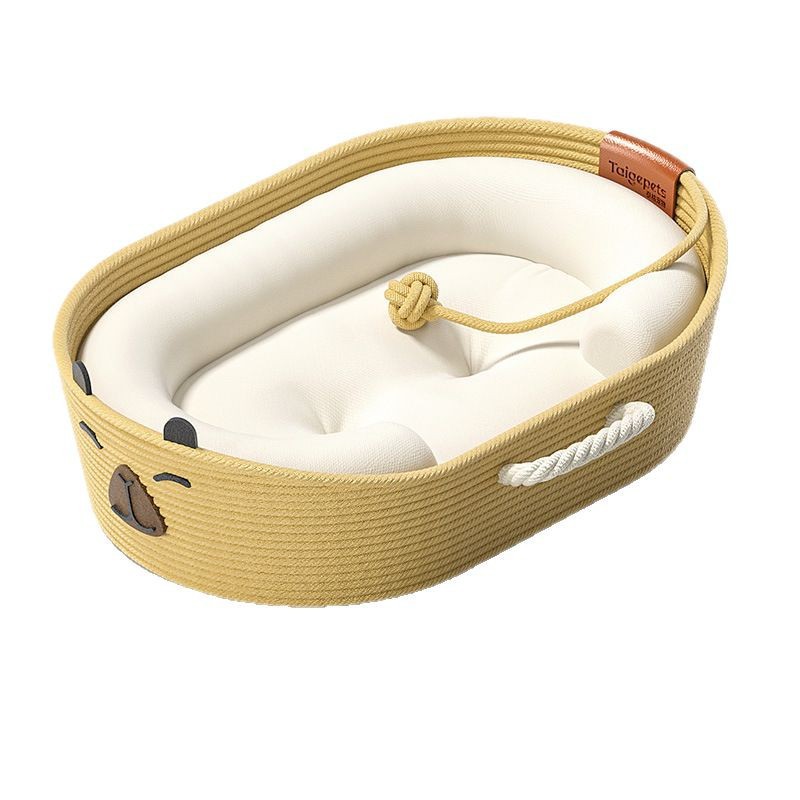 Rattan Cat Nest, Summer Four-Season Universal Cat Scratching Board, Extra Large Sleeping Doll Special Bed, Cat Woven Basket Kennel