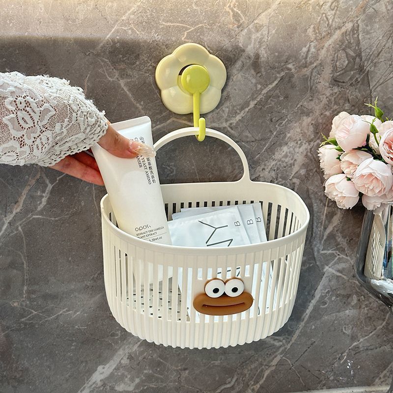 Multi-functional Small Hanging Basket Toilet Bathroom Discarded Face Towel Storage Basket Kitchen Dormitory Bedside Wall-mounted Hanging Basket