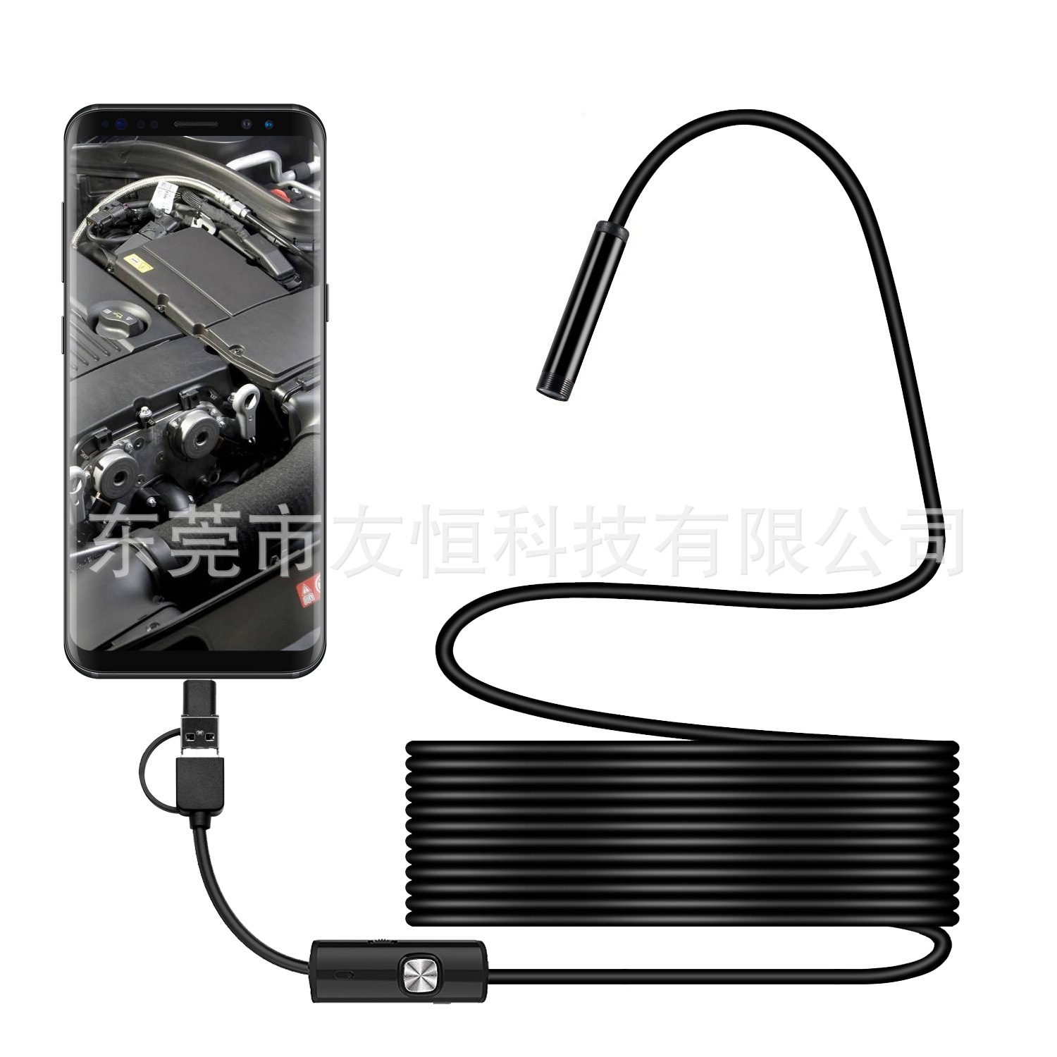 Factory Direct sales HD three-in-one endoscope Android mobile phone endoscope waterproof industrial endoscope