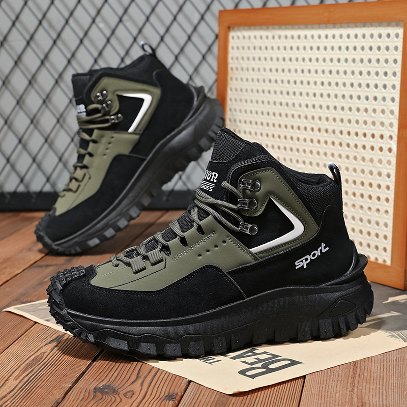 Men's Shoes plus size All-match Mountaineering Non-slip Wear-resistant Outdoor Casual Trendy Shoes Men's Spring Korean-style Autumn Light Torre Shoes