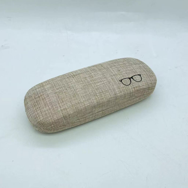 Linen Glasses Case Portable Anti-Stress Fashion Imitation Pressure Student Myopia Plate Frame Glasses Case Wholesale Customization