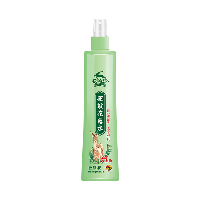 Golden deer toilet water mosquito repellent honeysuckle fragrance cool spray household outdoor mosquito repellent 195ml/bottle wholesale agent