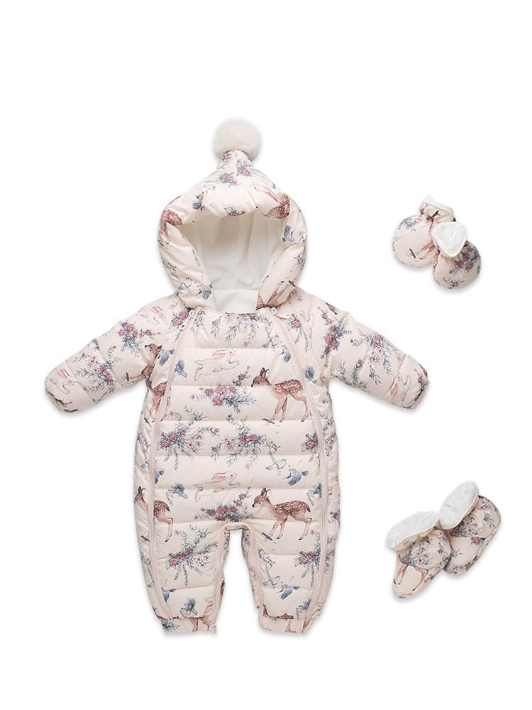 New Baby Down Jacket Jumpsuit Baby Girl's Thickened Outing Clothes Holding Clothes Winter Toddler Jumpsuit Climbing Clothes