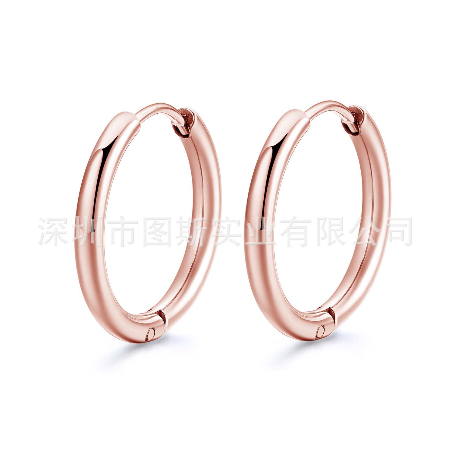 Japanese and Korean version of simple titanium steel earrings piercing jewelry stainless steel earrings earrings earrings earrings round wire earrings manufacturers spot