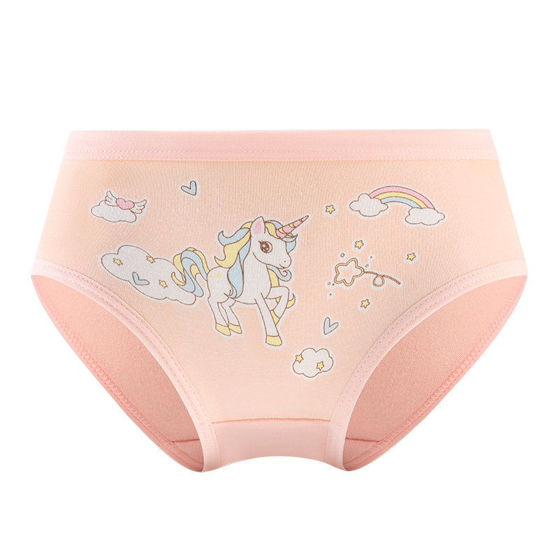 Exclusive Girls' Underwear Four-Corner Cotton Cartoon Printed Boxer Briefs for Girls and Middle-Aged Children's Underwear for Girls Wholesale