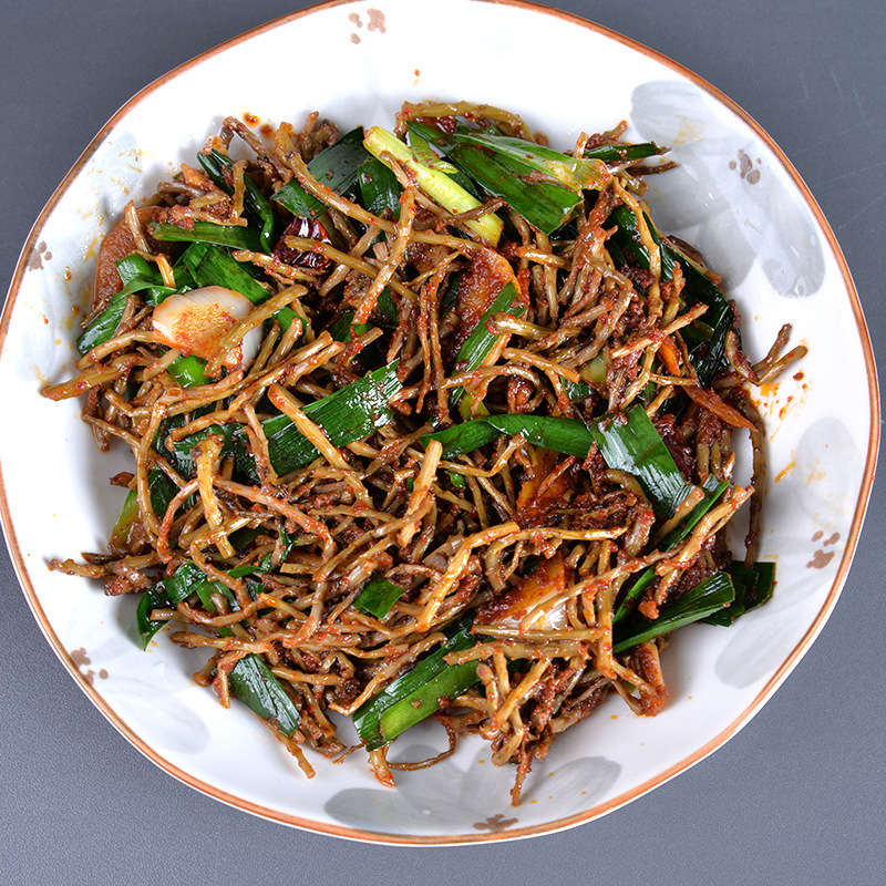 Whole Box of 10 Bags of Yunnan Specialty Water-Soaked Walnuts, Farm Specialty Wild Vegetables and Flowers Stir-Fried with Ham, Cold Dish