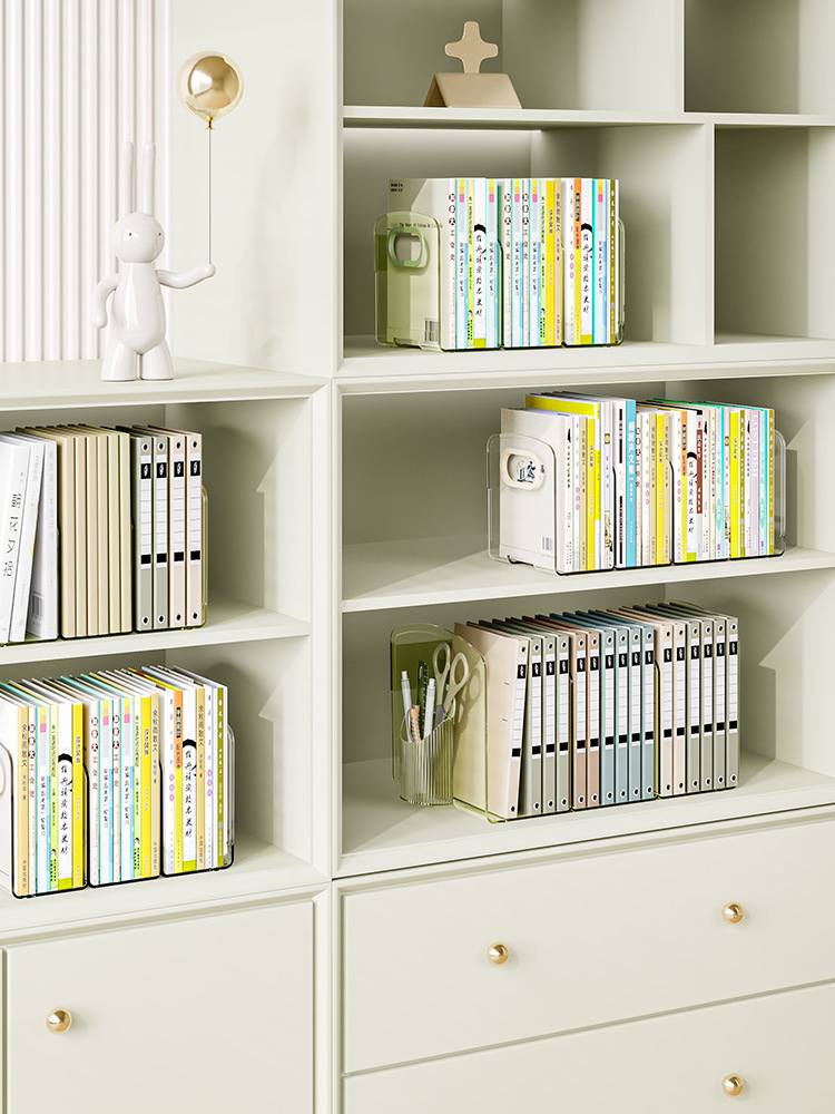 File Rack Thickened Triple Four-Part File Frame Desktop Storage Box Archive Information Book Storage Rack Book Stand