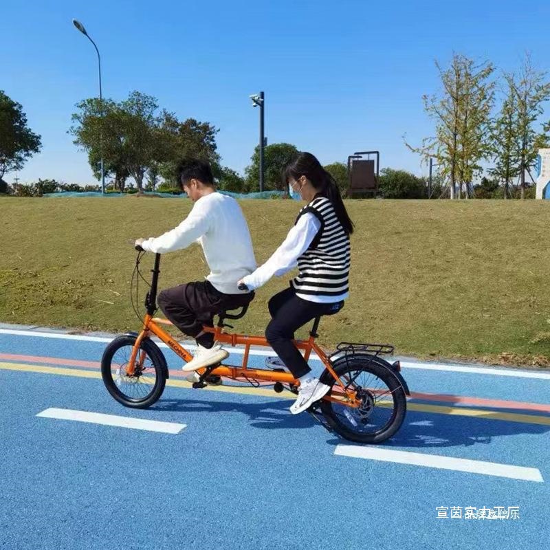 Заводской складной двойной велосипед, аренда, прямая продажа, переменная скорость, двухместный для экскурсий