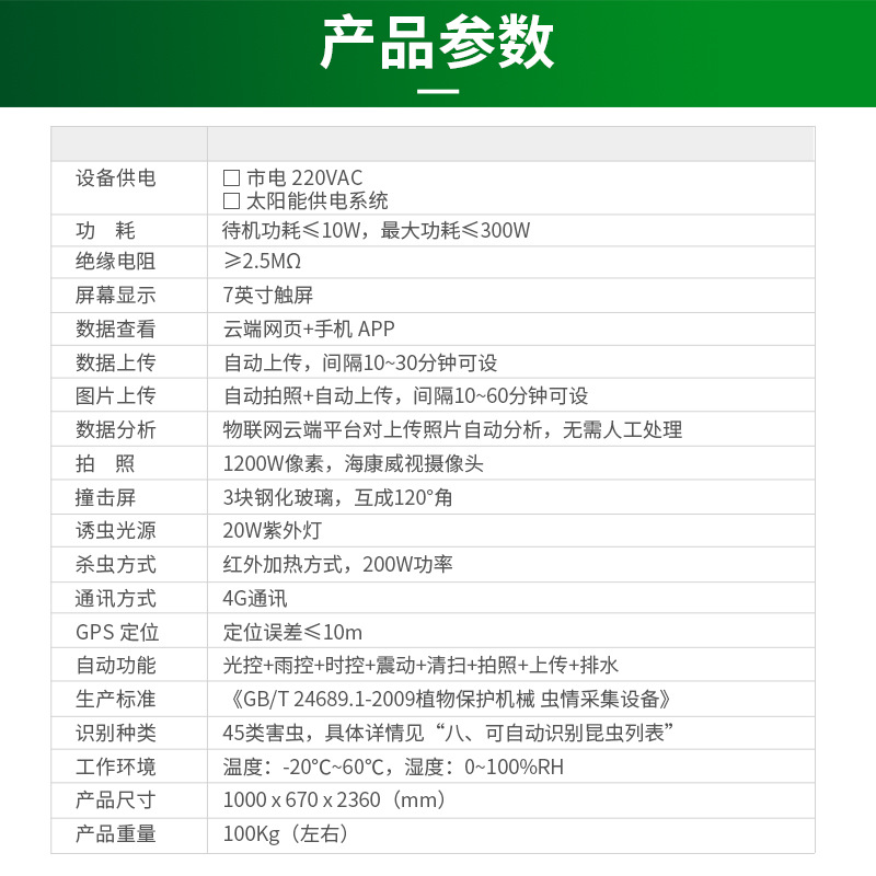 Pest Monitoring System, Forecasting Lamp, Automatic Identification of Agricultural and Forestry Pests and Diseases, Intelligent Detection System, Insect Trapping and Killing Lamp