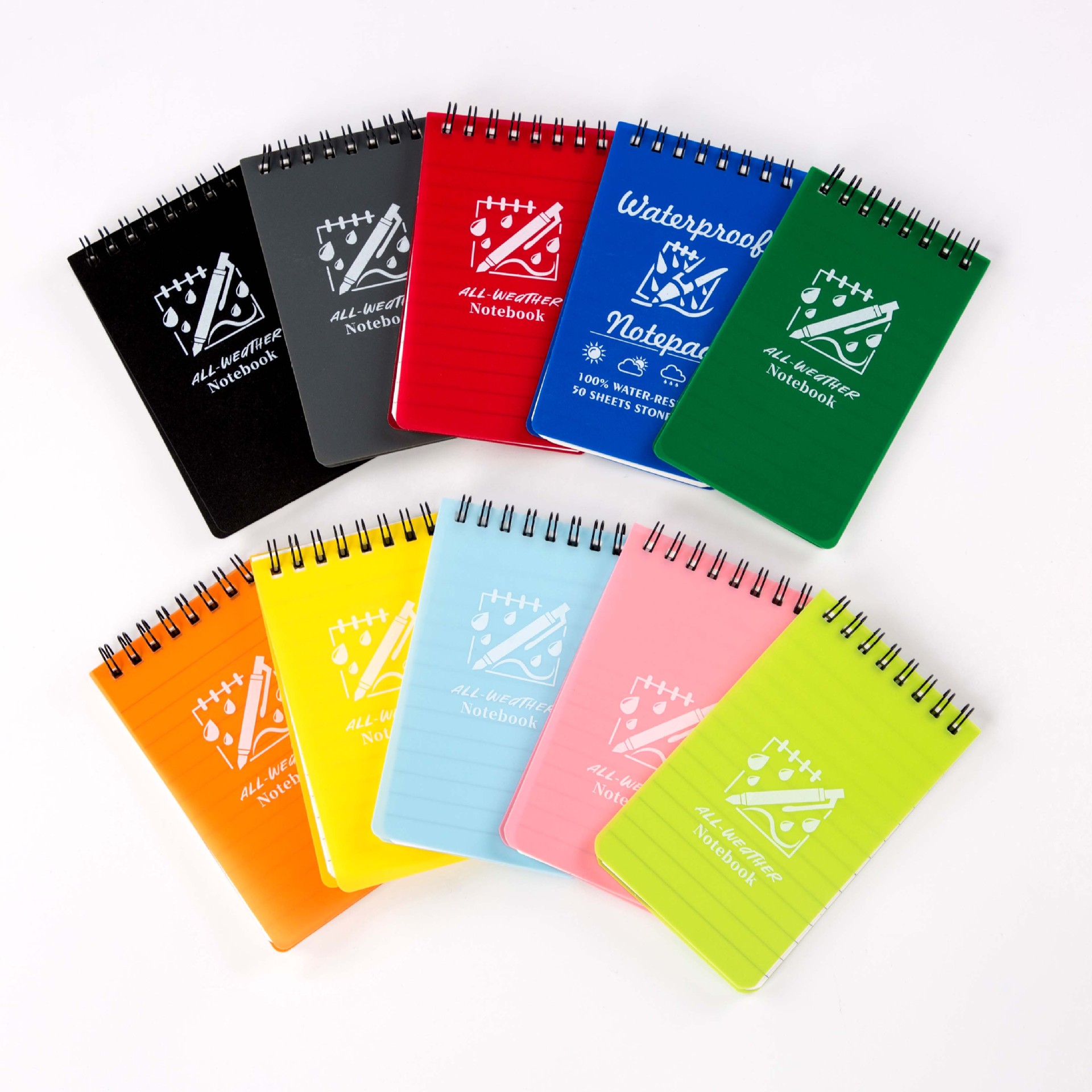 Coil-Bound Notebook, Stone Paper Notebook, Pocket Notebook, Amazon Cross-Border In-Stock, Logo All-Weather Waterproof Notebook