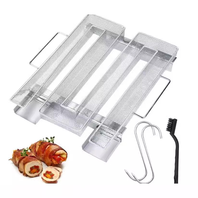 Кросс-граничный экспорт Amazon, 304 нержавеющая сталь, дымовой диск для наружного холодного копчения, диск для гриля