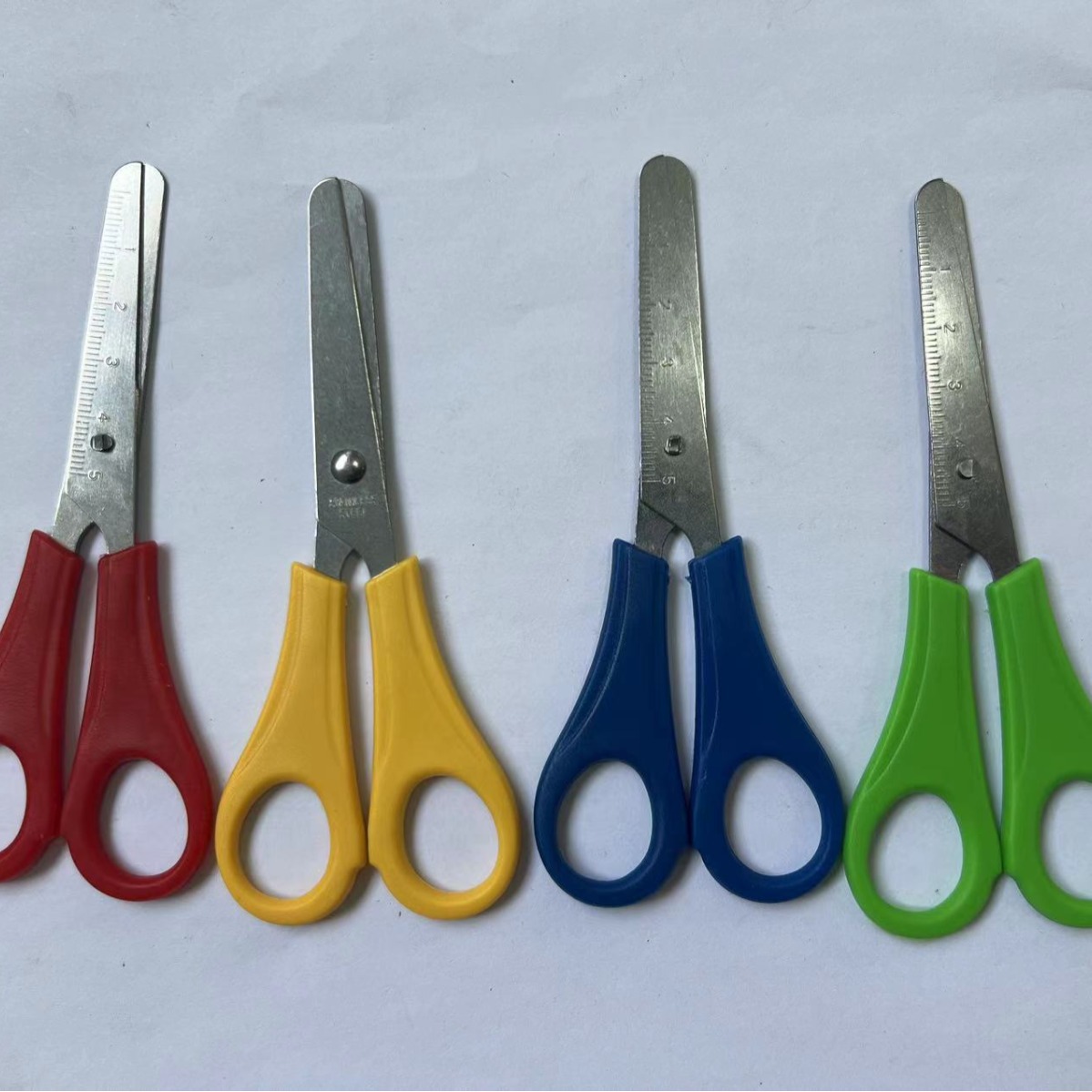 Ножницы с линейкой, ручные ножницы, ножницы для студентов, ножницы из нержавеющей стали, маленькие офисные художественные ножницы оптом