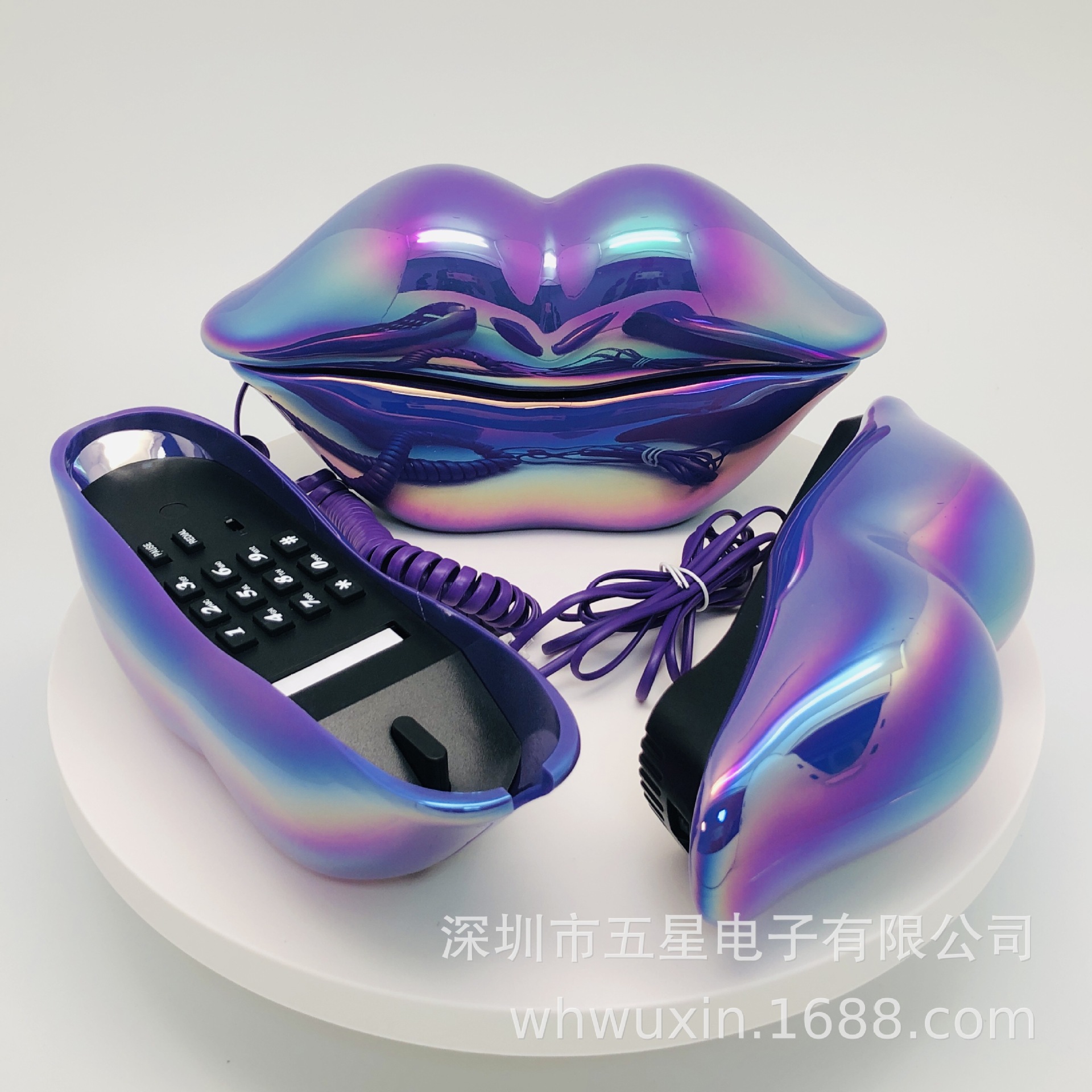 Colorful red European style red lip phone lip phone cross-border e-commerce gift phone