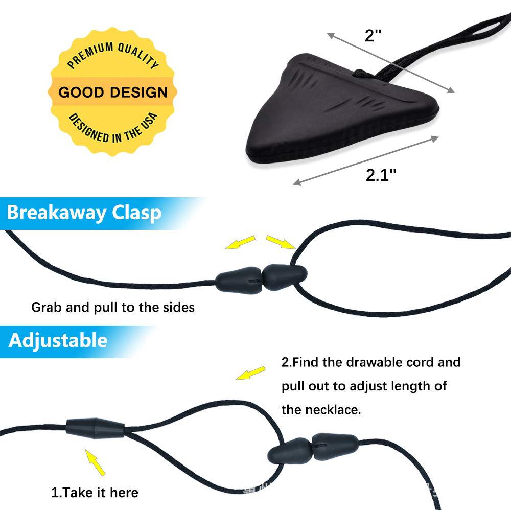 Factory Direct Sales Shark Tooth Autism Chew Necklace Teether Silicone Shark Teether Soft Rubber Teething Toy