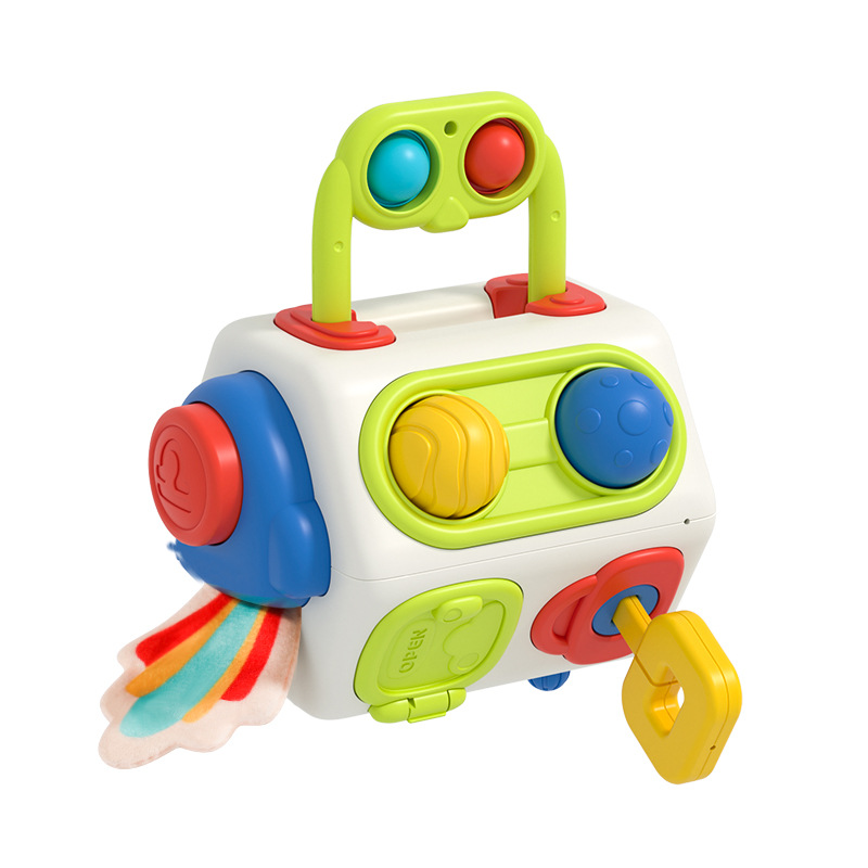 Cross-Border Children's Educational Toys, Early Learning Busy Ball, Octahedral Hand-Held Ball, Montessori Toys for Infants Aged 0 to 1 Year