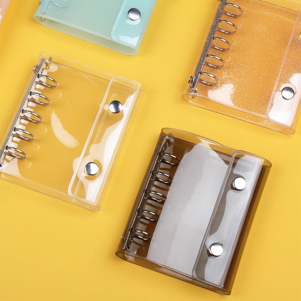 Блокнот M5 с кольцами, простой стиль INS, блестящая обложка, PVC, ручная книга