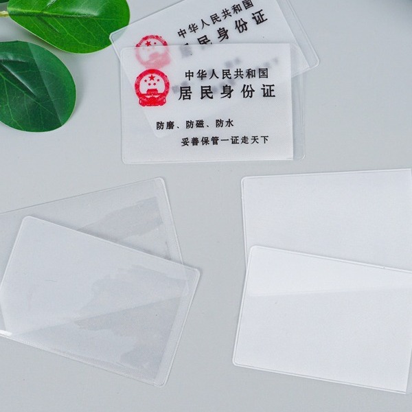Wholesale PVC Transparent ID Set Gift Member Card Set Bank Card Bus Card Protective Cover ID Card Film